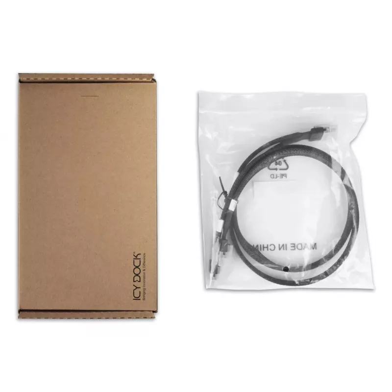 ICY DOCK - SlimSAS 8i SFF-8654 auf 2x SlimSAS 4i SFF-8654 Kabel - 0,5M
