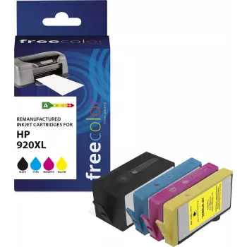 freecolor Patrone HP 920XL Farbe BK/C/M/Y wiederaufbereitet – wiederaufbereitet – kompatibel