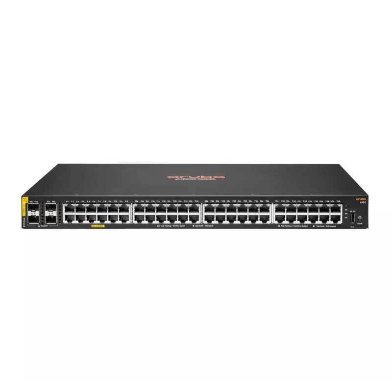 HPE Aruba Networking CX 6100 48G Class4 PoE 4SFP+ 740W Switch - Switch - L3 - managed - 48 x 10/100/1000 (PoE+)