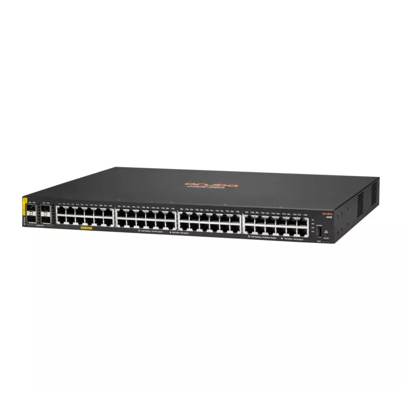 HPE Aruba Networking CX 6100 48G Class4 PoE 4SFP+ 740W Switch - Switch - L3 - managed - 48 x 10/100/1000 (PoE+)