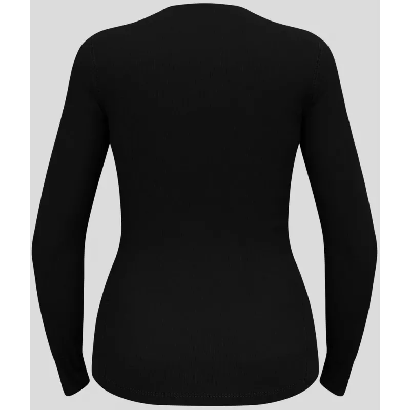 Odlo BL TOP Rundhalsausschnitt l/s ACTIVE WARM ECO Damen-T-Shirt, Größe S, schwarz