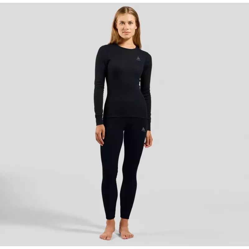 Odlo BL TOP Rundhalsausschnitt l/s ACTIVE WARM ECO Damen-T-Shirt, Größe S, schwarz