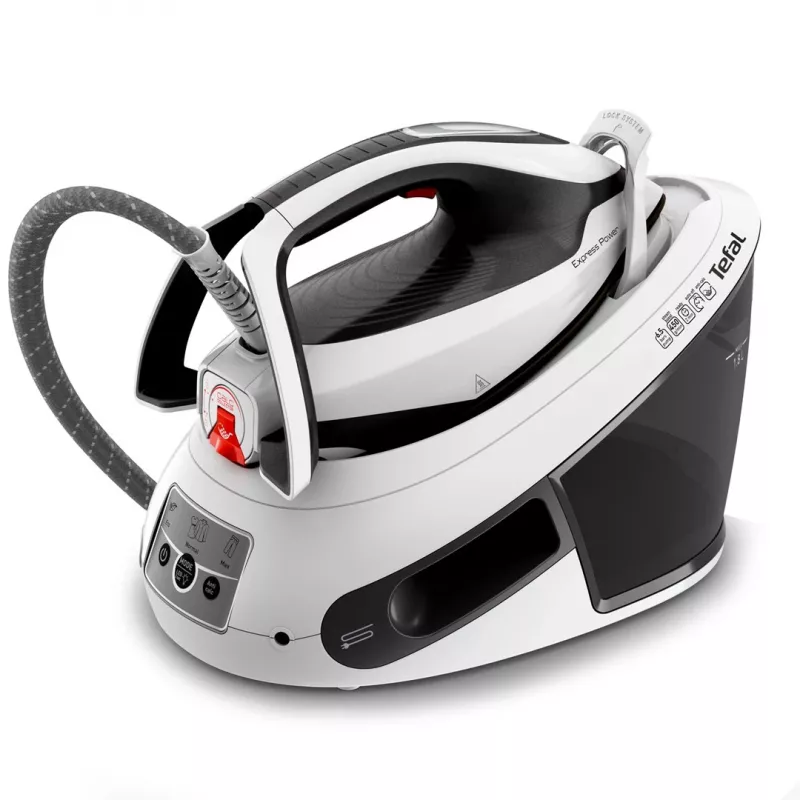 Tefal Express Power SV8130 2800 W 1,8 L Durilium AirGlide Autoclean-Bügelsohle Schwarz, Weiß