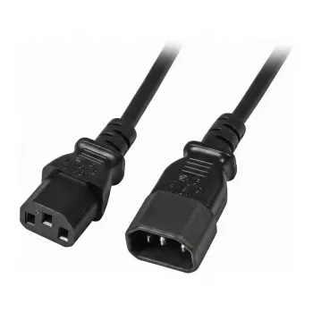 EFB-Elektronik IEC-Verlängerungskabel C14 180° - C13 180°, schwarz, 0,5 m, 3 x 0,75 mm² Hersteller: EFB Elektronik (EK503.0,5)