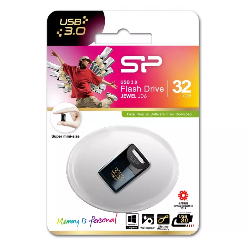 SILICON POWER Jewel J06 - USB Flash Drive - 32GB - USB3.0 - dark blue (SP032GBUF3J06V1D)