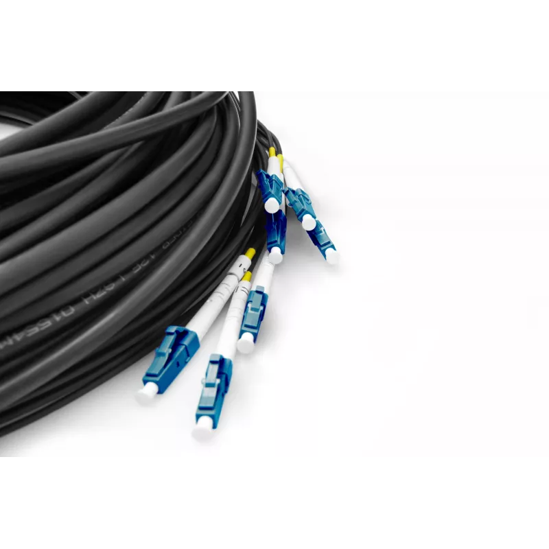 DIGITUS Vorkonfektionierte Fibre Optic Universal Breakout Cable, Singlemode OS2, 8 Fasern, LC/UPC - LC/UPC