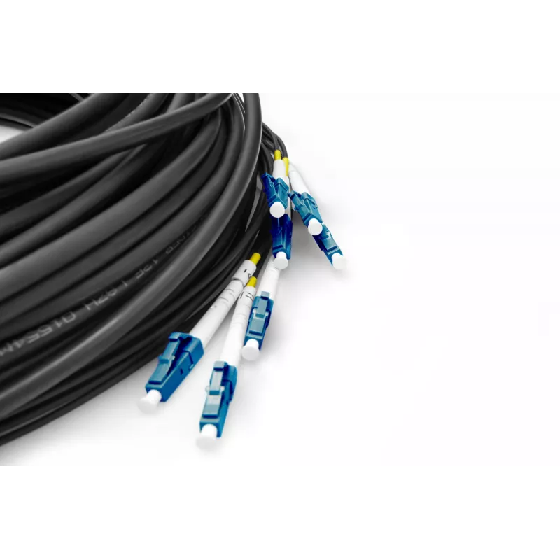 DIGITUS Vorkonfektionierte Fibre Optic Universal Breakout Cable, Singlemode OS2, 8 Fasern, LC/UPC - LC/UPC