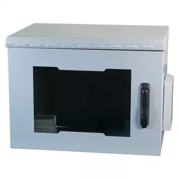 19-Zoll-Wandgehäuse IP55 EFB Elektronik 7U Glastür Tiefe 450 mm, Stahl geschweißt, IP55, Traglast 100 kg