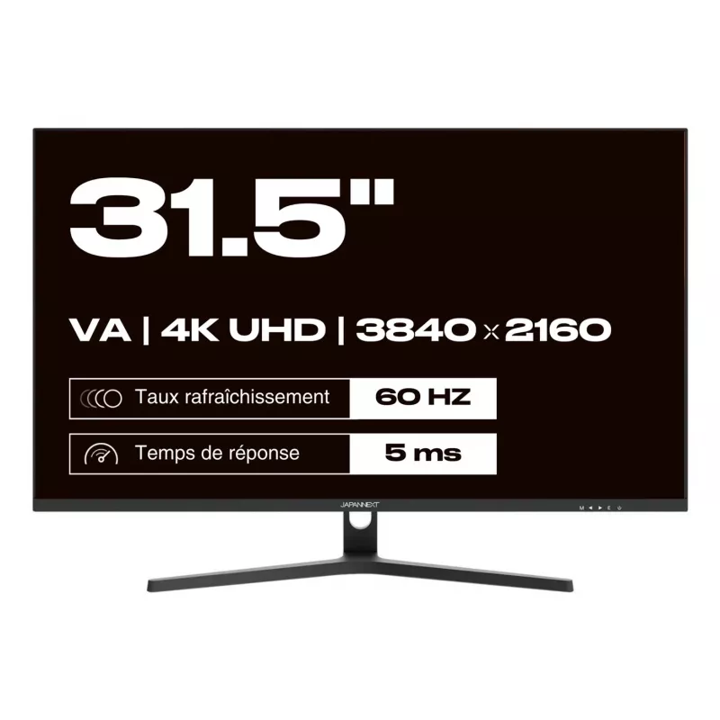 JAPANNEXT 4K UHD Monitor 80 cm (31,5) 3840x2160 Pixel, VA-Panel, 5 ms, 60 Hz, AMD FreeSync, HDMI, DisplayPort (JN-V315UHDR)