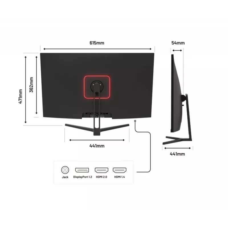 JAPANNEXT 4K UHD Monitor 80 cm (31,5) 3840x2160 Pixel, VA-Panel, 5 ms, 60 Hz, AMD FreeSync, HDMI, DisplayPort (JN-V315UHDR)