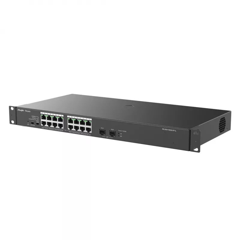 Reyee 16-Port 1000 Mbit/s + 2 Gigabit SFP-Ports, 16 der Ports unterstützen PoE/PoE+-Stromversorgung – Switch – 1 Gbit/s