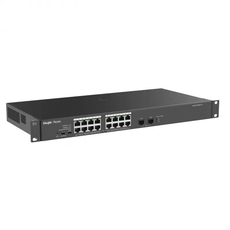 Reyee 16-Port 1000 Mbit/s + 2 Gigabit SFP-Ports, 16 der Ports unterstützen PoE/PoE+-Stromversorgung – Switch – 1 Gbit/s