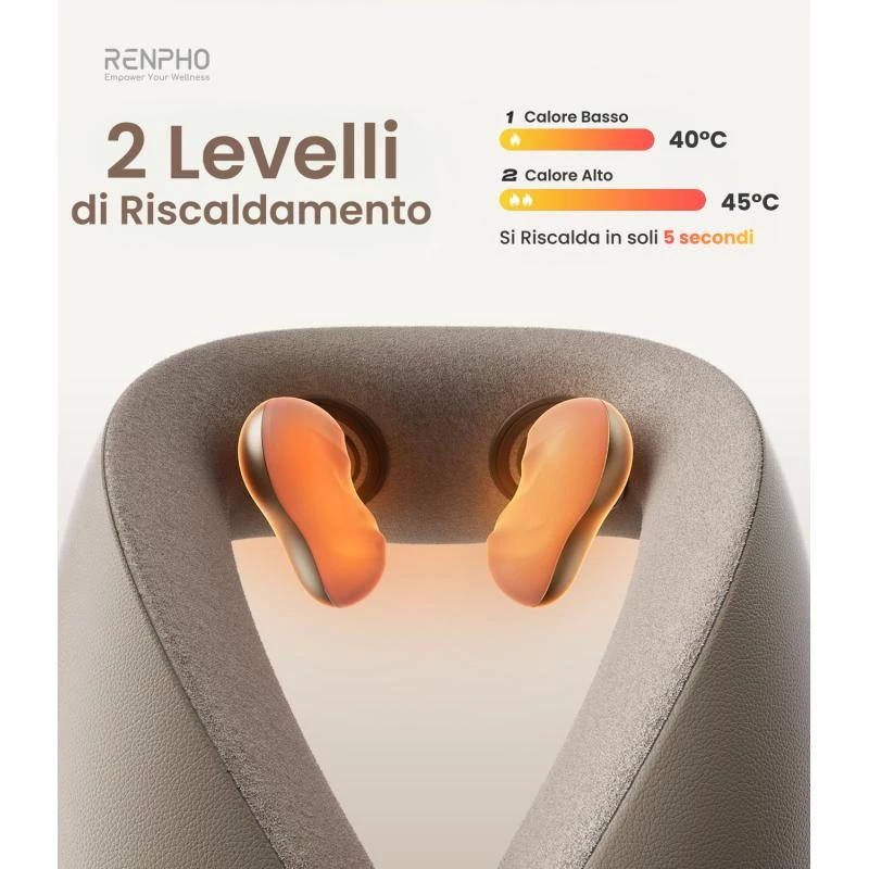RENPHO R-L001 grau tragbarer elektrischer Nackenmassager