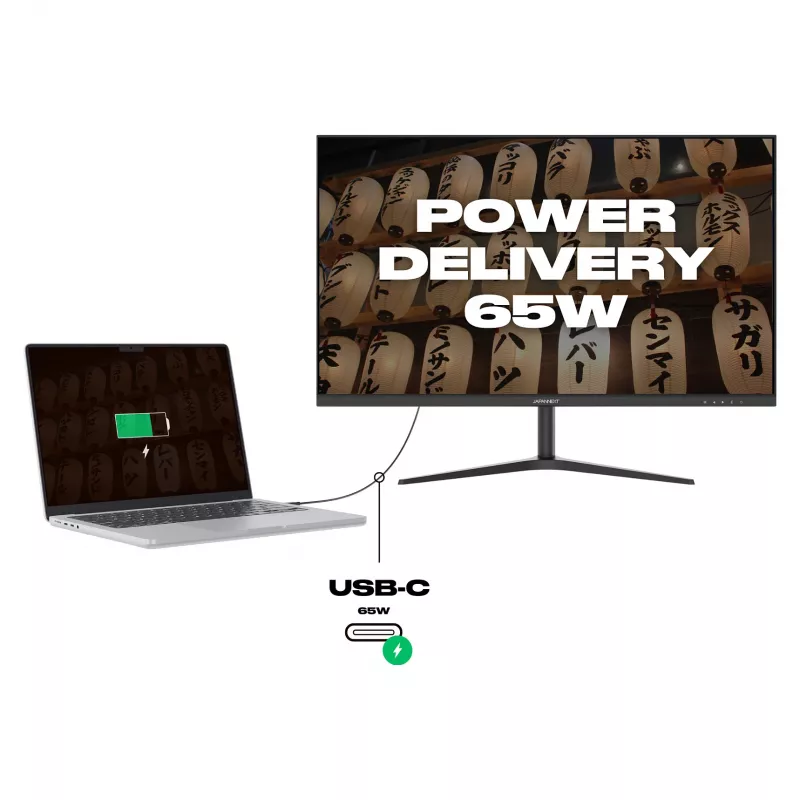 JAPANNEXT JN-IPS27WQHDR-C65W 16:9 HDMI/DP WQHD - Flachbildschirm (TFT/LCD)