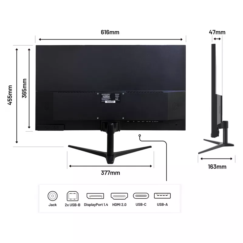 JAPANNEXT JN-IPS27WQHDR-C65W 16:9 HDMI/DP WQHD - Flachbildschirm (TFT/LCD)