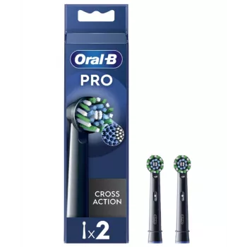 Oral-B EB50BRB-2 Pro CrossAction schwarze Ersatzbürstenköpfe, 2er-Pack
