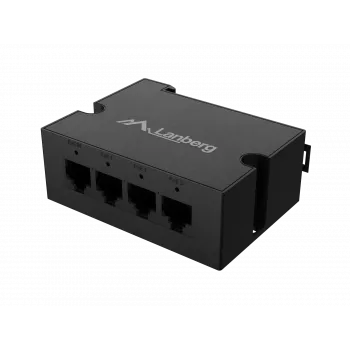 Switch Lanberg DIN-FE4-AT-30W 1XIN 3X Out 100MB POE Extender Fast Ethernet Din Rail AT 30W