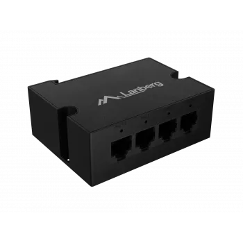 Switch Lanberg DIN-GE4-BT-90W 1XIN 3XOUT 1GB POE Extender Gigabit Ethernet Din Rail BT 90W