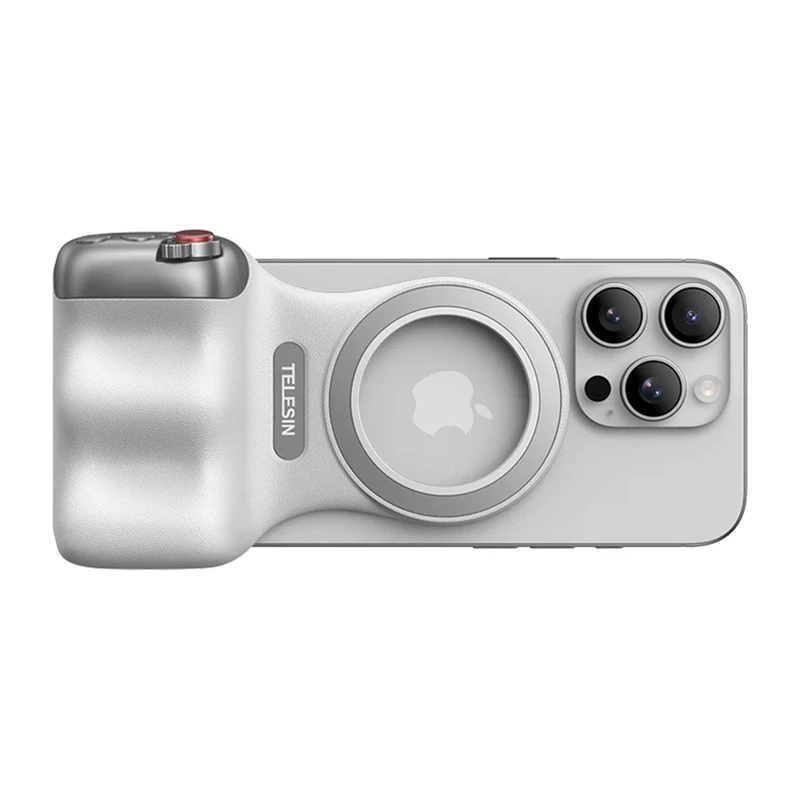 TELESIN Magnetischer MagSafe-Griffhalter mit Bluetooth-Fernauslöser für iPhone / P5-mp-001wh