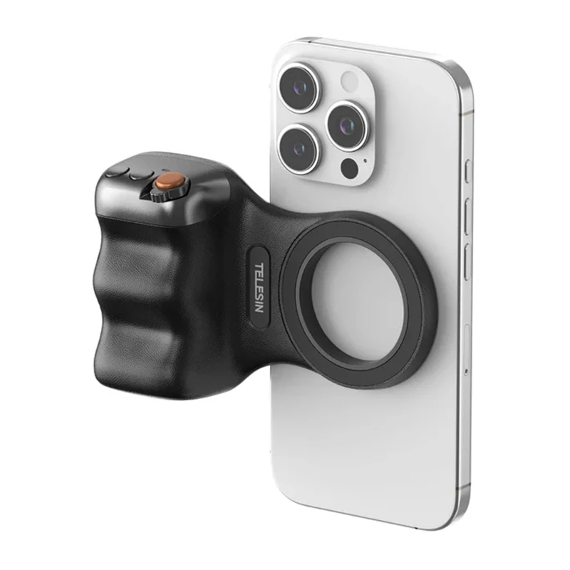 TELESIN Magnetic MagSafe Grip Holder mit Bluetooth-Fernbedienung für iPhone / P5-mp-001bk