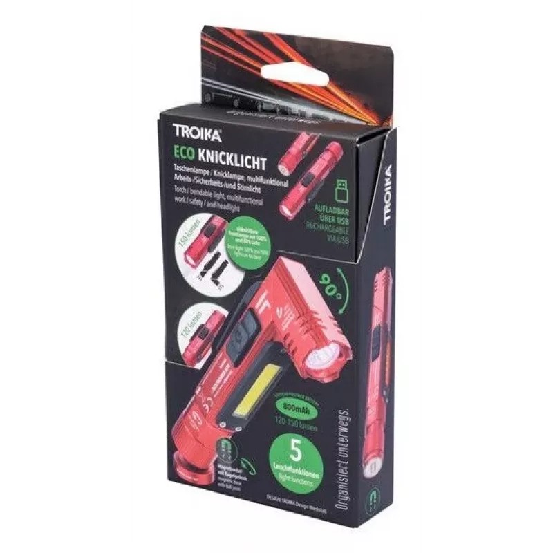 TROIKA Taschenlampe ECO KNICKLICHT Rot (TOR55/RD)