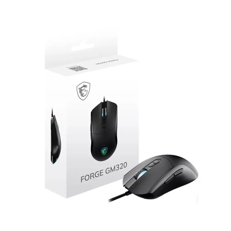 MSI Forge GM320 Gaming-Maus Schwarz USB - Maus - Optisch
