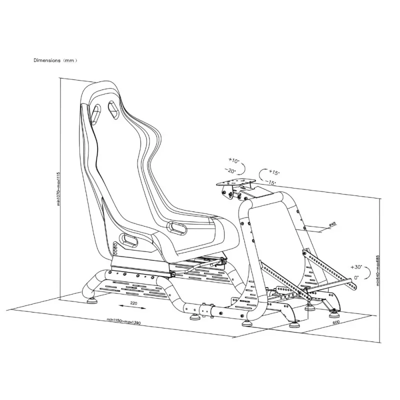 OPLITE Cockpit GTR S8 Infinity schwarz Einzelhandel (Speditionslieferung)