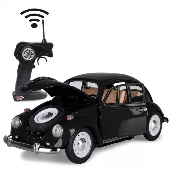 Jamara VW Beetle RC Diecast 1:18 schwarz 27 MHz – ferngesteuertes elektrisches RC-Auto