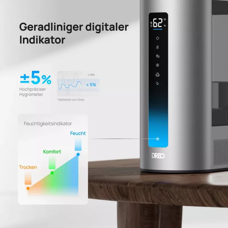 Dreo - Luftbefeuchter 813S, 6L, 48h, 813 - Smart
