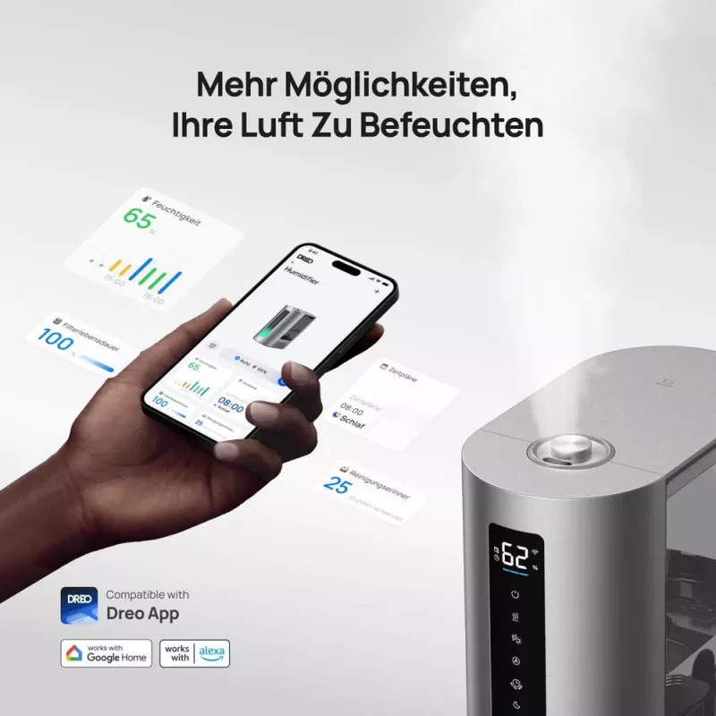 Dreo - Luftbefeuchter 813S, 6L, 48h, 813 - Smart
