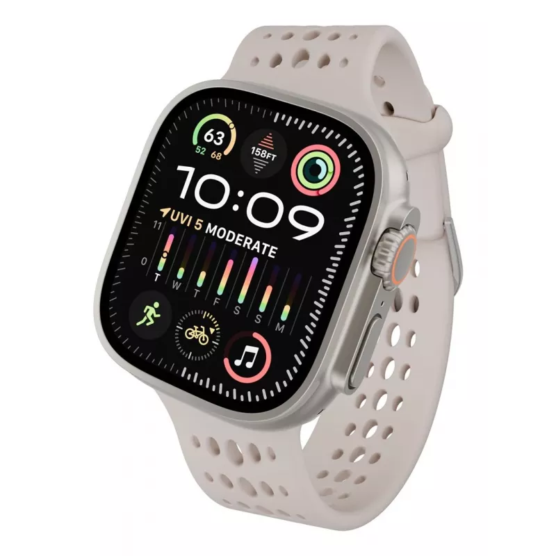 Decoded Silicone Ares O Band – Silikonarmband für Apple Watch 44/46/49 mm (ton)