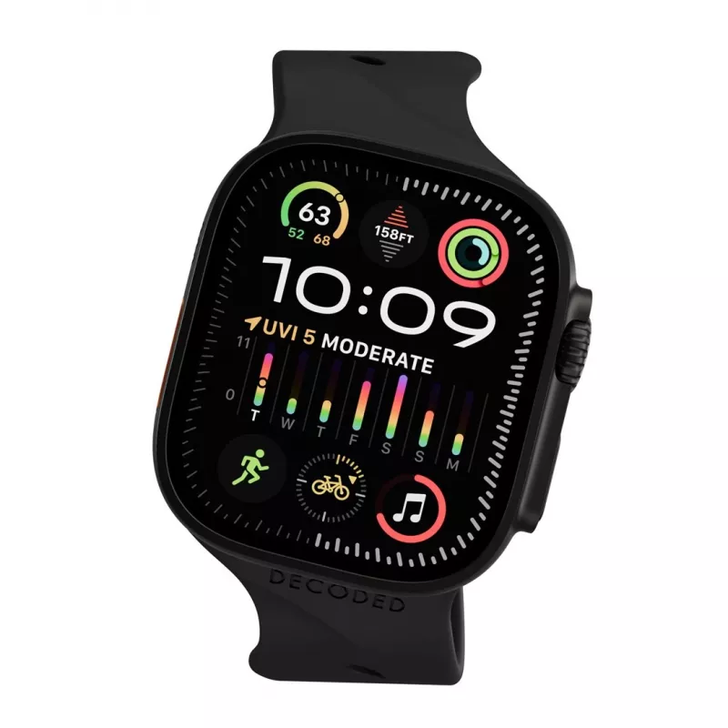 Decoded Silicone Ares Splice Band - Silikonarmband für Apple Watch 40/42 mm (schwarz)