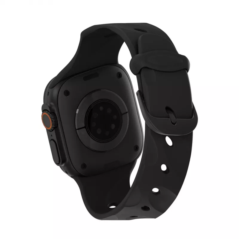 Decoded Silicone Ares Splice Band - Silikon-Armband für Apple Watch 44/46/49 mm (schwarz)