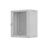 Rack-Schrank wandmontiert 19 Zoll 12HE 540x350 grau Glastür (flach Pack)