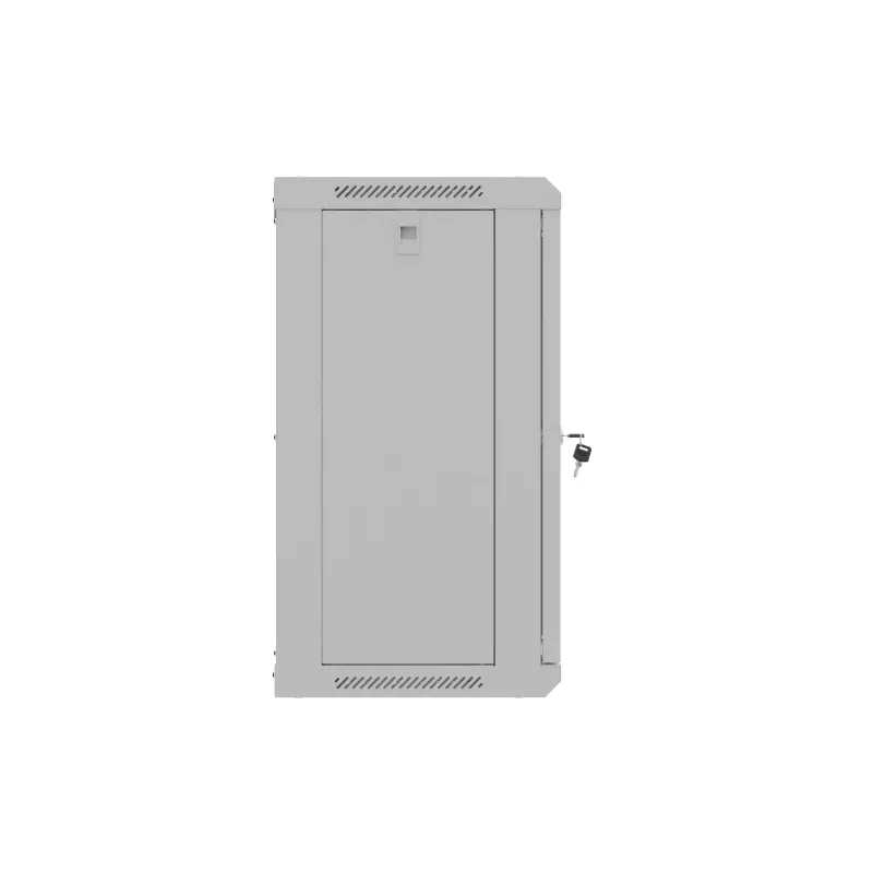 Rack-Schrank wandmontiert 19 Zoll 12HE 540x350 grau Glastür (flach Pack)