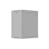 Rack-Schrank wandmontiert 19 Zoll 12HE 540x350 grau Glastür (flach Pack)