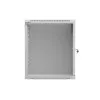 Rack-Schrank wandmontiert 19 Zoll 12HE 540x350 grau Glastür (flach Pack)