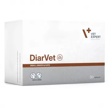 VetExpert Diarvet Small Breed und Katzen 30 Kapseln.