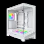 Montech Sky 3 PC-Gehäuse, Midi-Tower, ATX, ARGB, gehärtetes Glas – Weiß
