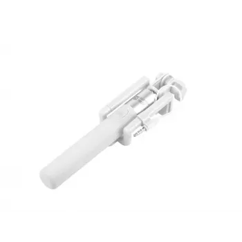 Selfie-Stick Monopod kabelgebunden weiß