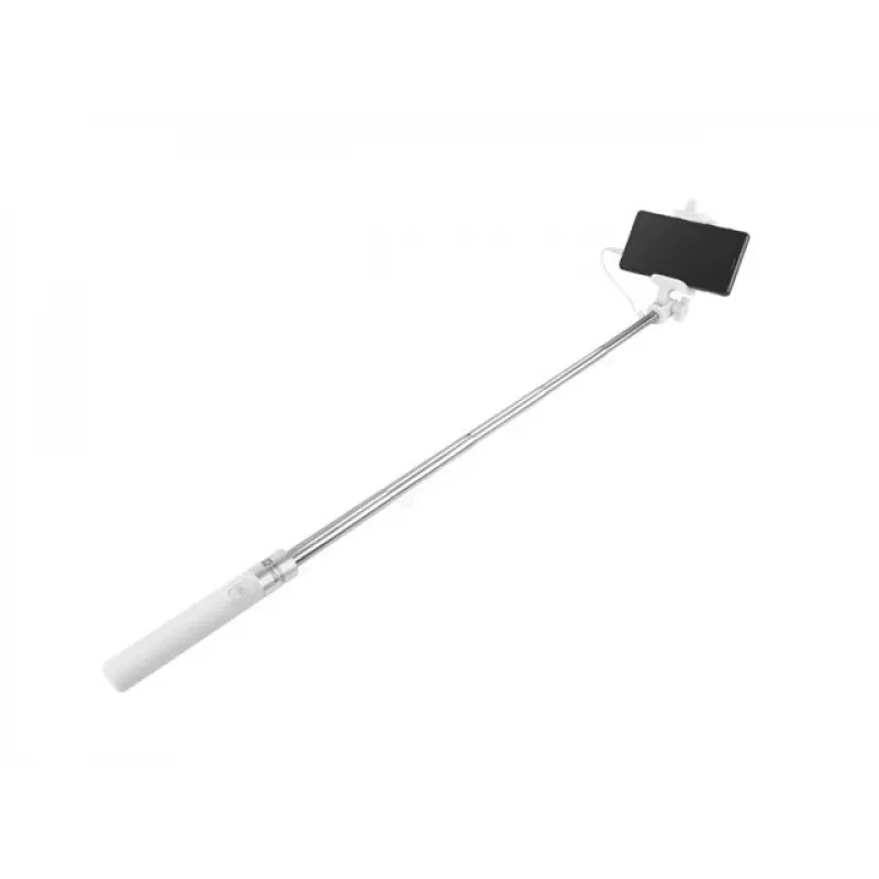 Selfie-Stick Monopod kabelgebunden weiß