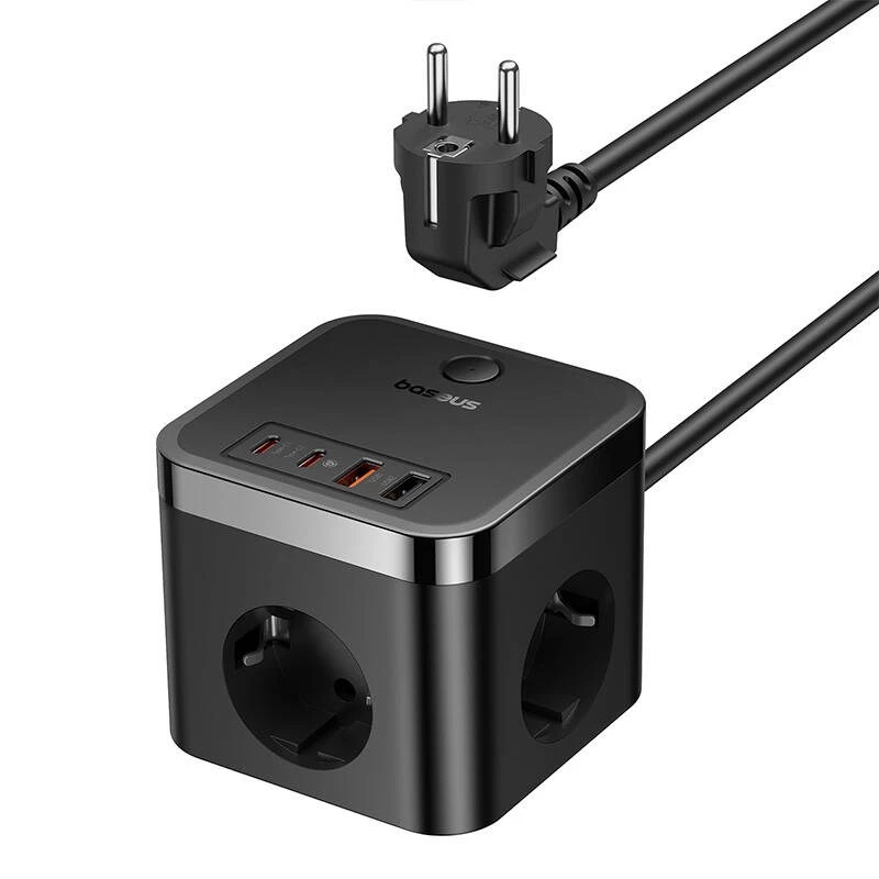 Baseus PowerCombo Universal Mehrfachsteckdose Inneneinsatz Schwarz
