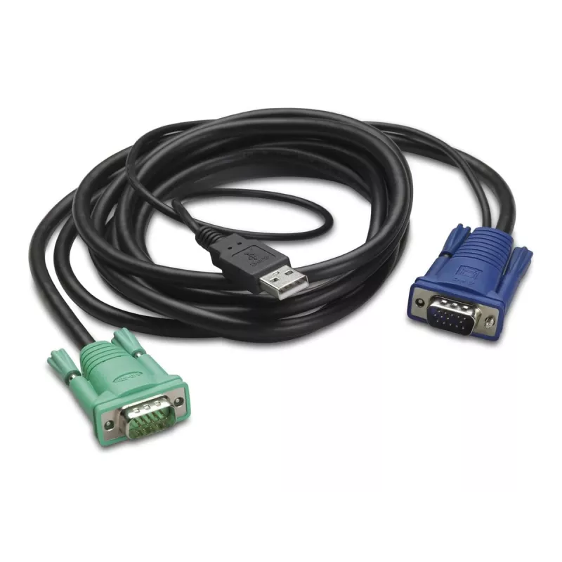 APC Tastatur-/Video-/Maus-(KVM)-Kabel – USB, HD-15 (VGA)
