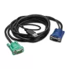 APC Tastatur-/Video-/Maus-(KVM)-Kabel – USB, HD-15 (VGA)