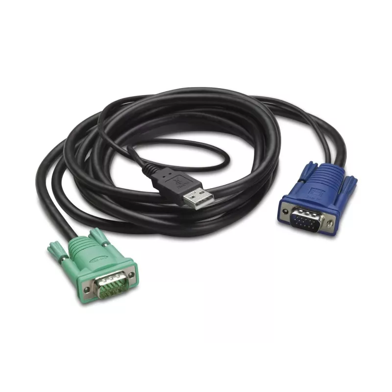 APC Tastatur-/Video-/Maus-(KVM)-Kabel – USB, HD-15 (VGA)