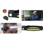 ANSMANN LED-Kopflampe HD240RS, 240 Lumen, wiederaufladbar schwarz, mit Sensor, COB- & Spot-LED, 5 Leuchtfunktionen, - 1 Stück (1600-0765)