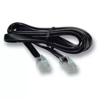 EFB Modular Kabel schwarz, 2 x RJ10 (4/4) Stecker, 1:1, 15,0 m