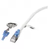 EFB RJ45 Patchkabel Cat.6A S/FTP LSZH BC AWG26 abschließbar weiß 0,5m