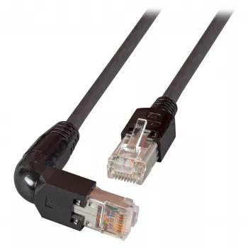 EFB RJ45 Patchkabel Cat.5e S/UTP PVC TM11 1x90 schwarz 0,25m