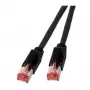 EFB RJ45 Patchkabel Cat.6A S/FTP LSZH Draka UC900 TM21 schwarz 0,25m